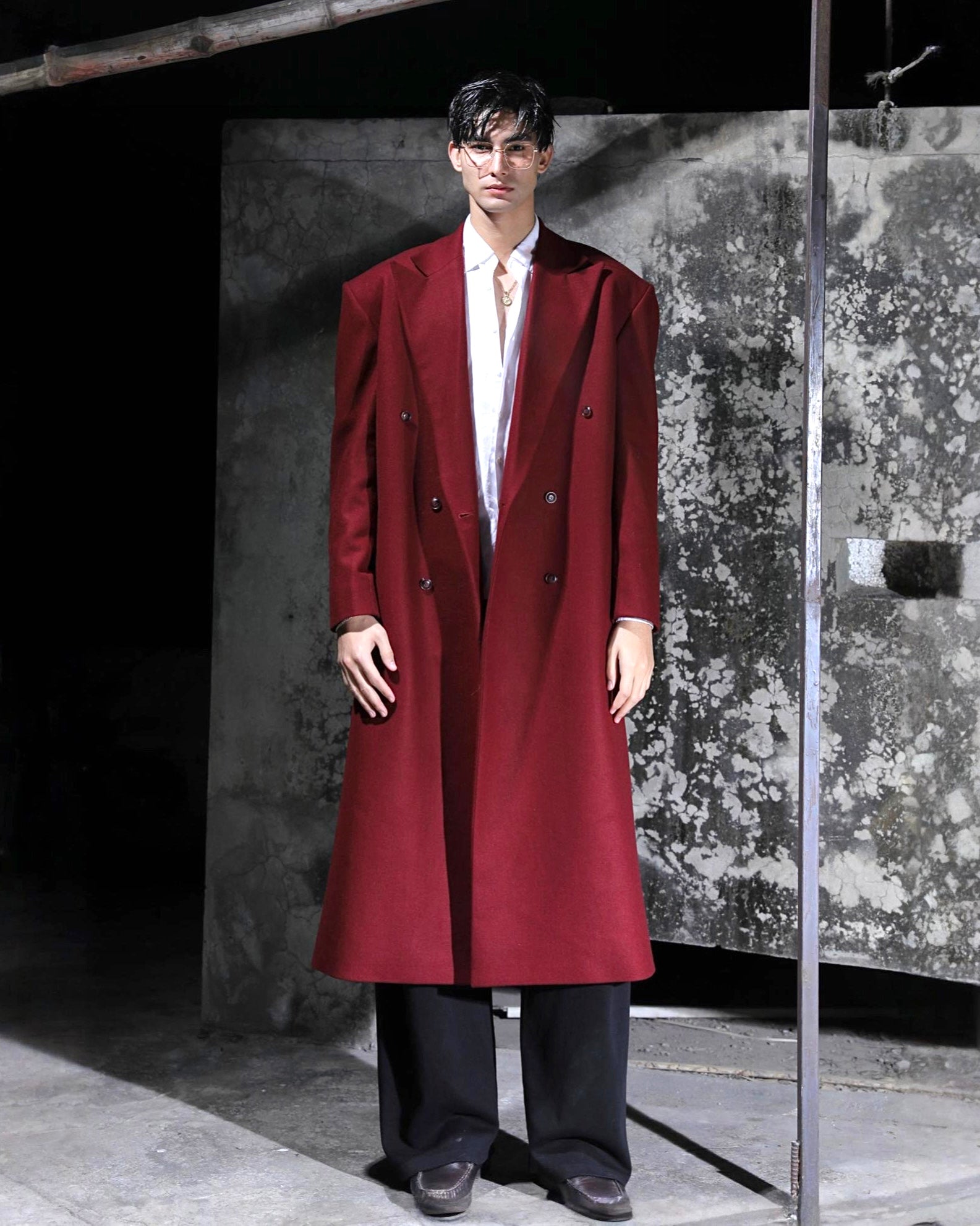 CLASSIC MAROON LONG COAT