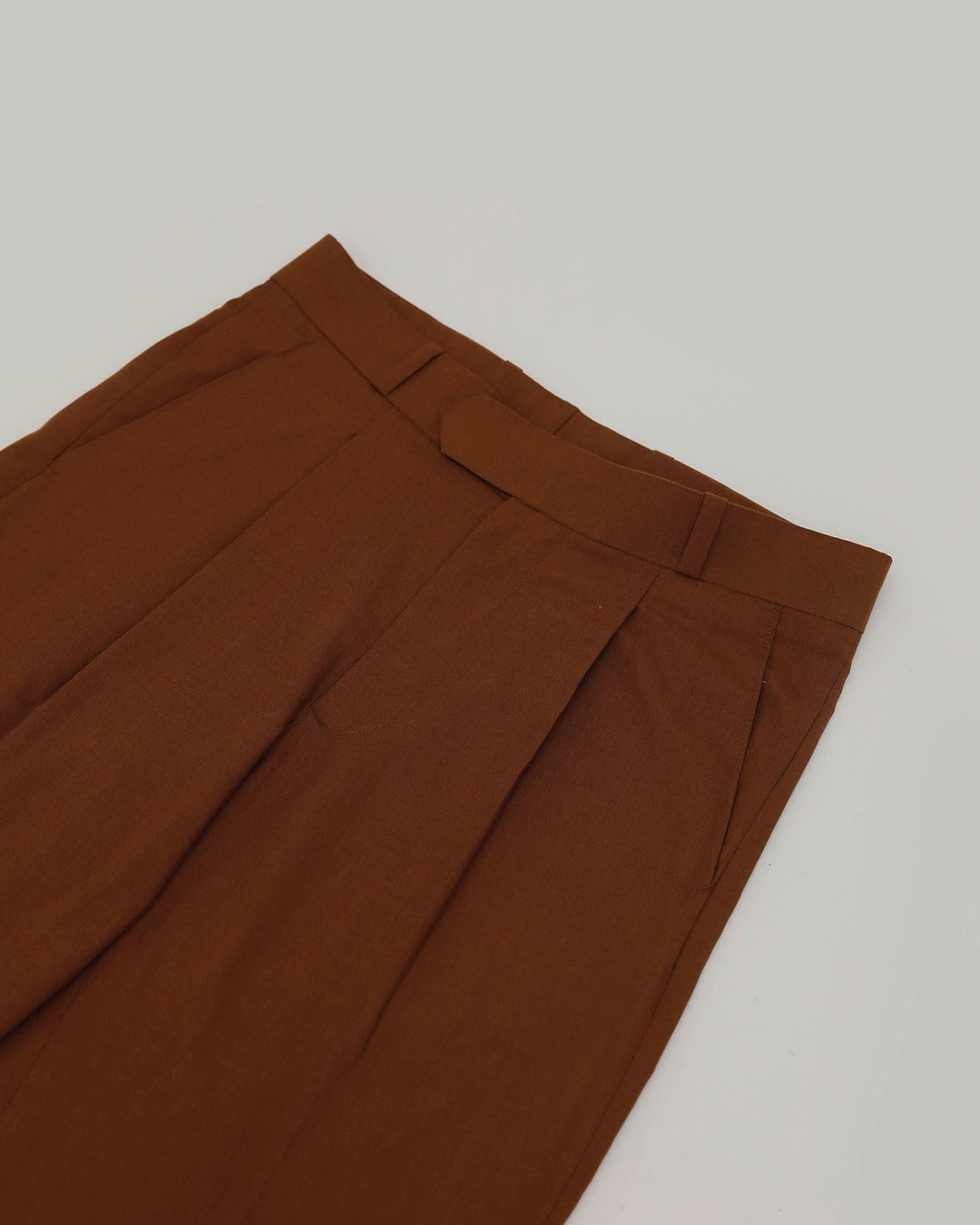 Rust Pleated Trousers