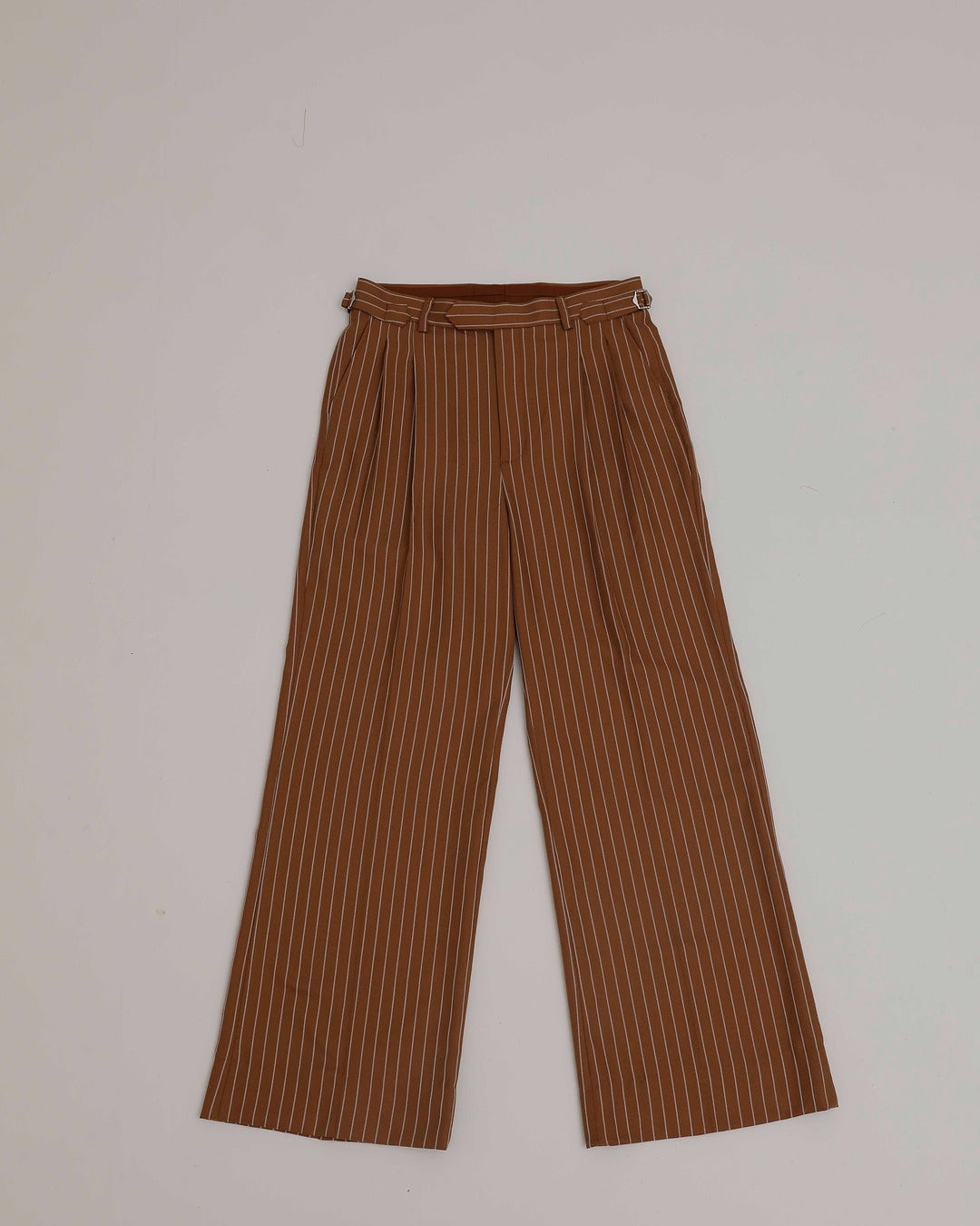 Caramel Pinstripe Trousers