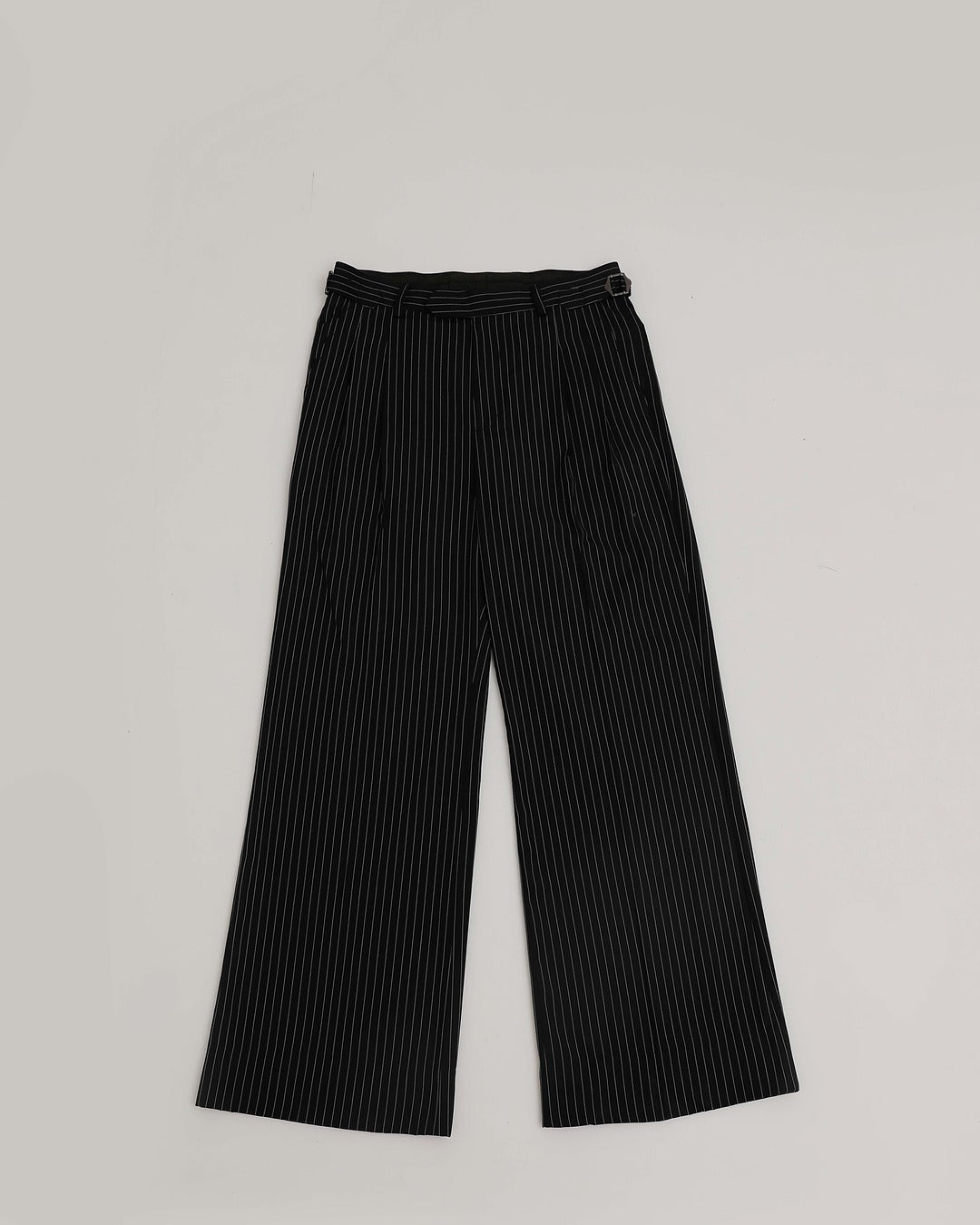 Black Pinstripe Trousers