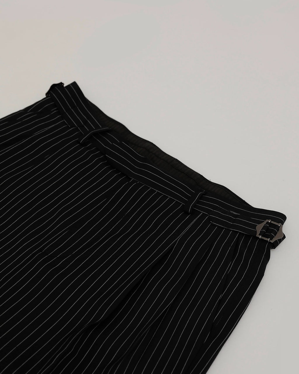 Black Pinstripe Trousers