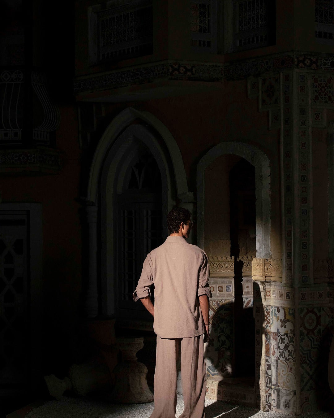 Mauve Drape Trousers