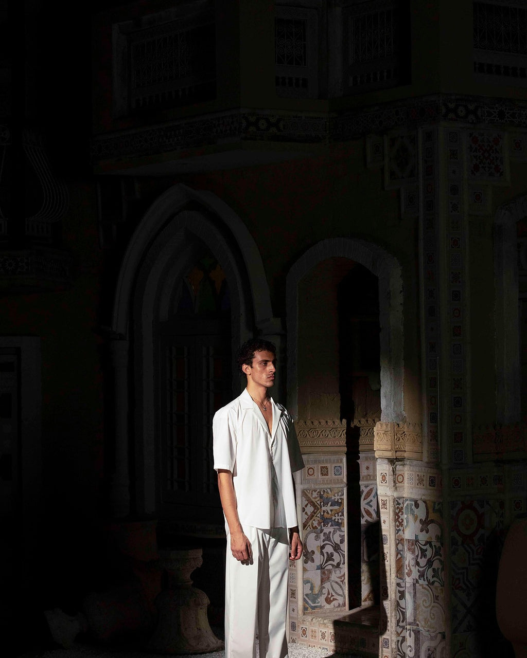 White Cuban Collar Shirt