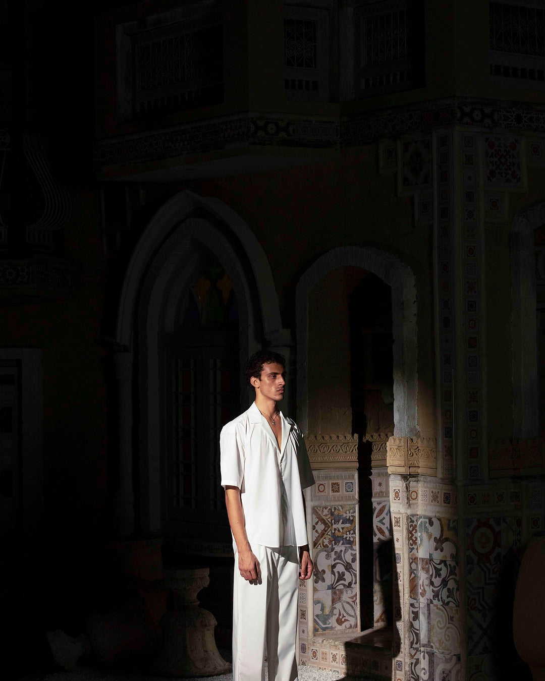 White Cuban Collar Shirt