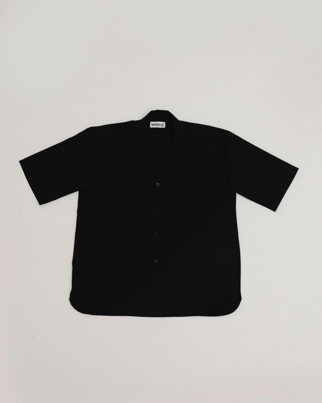 Black Cuban Collar Shirt