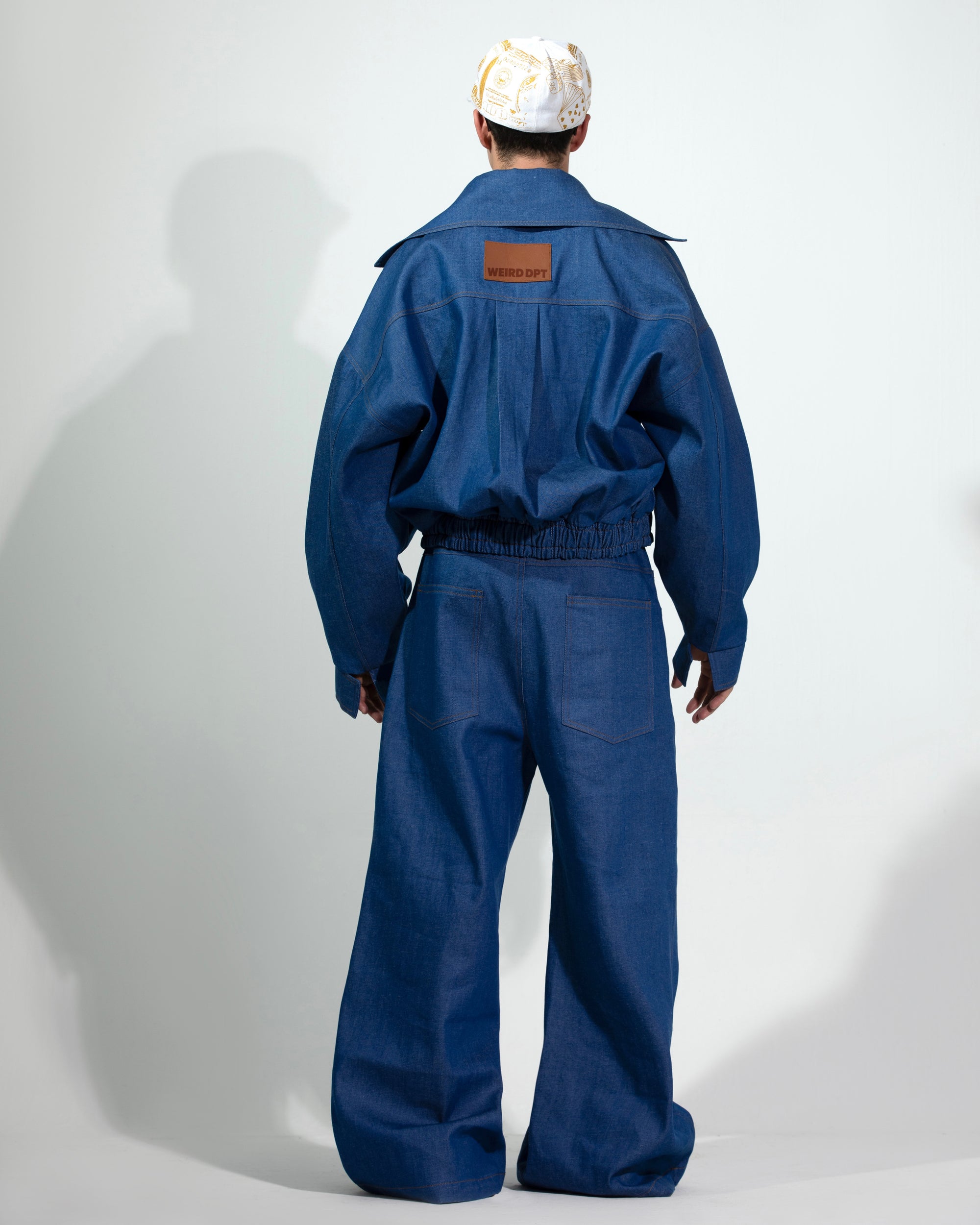 OVERSIZED BLUE DENIM ZIP JACKET