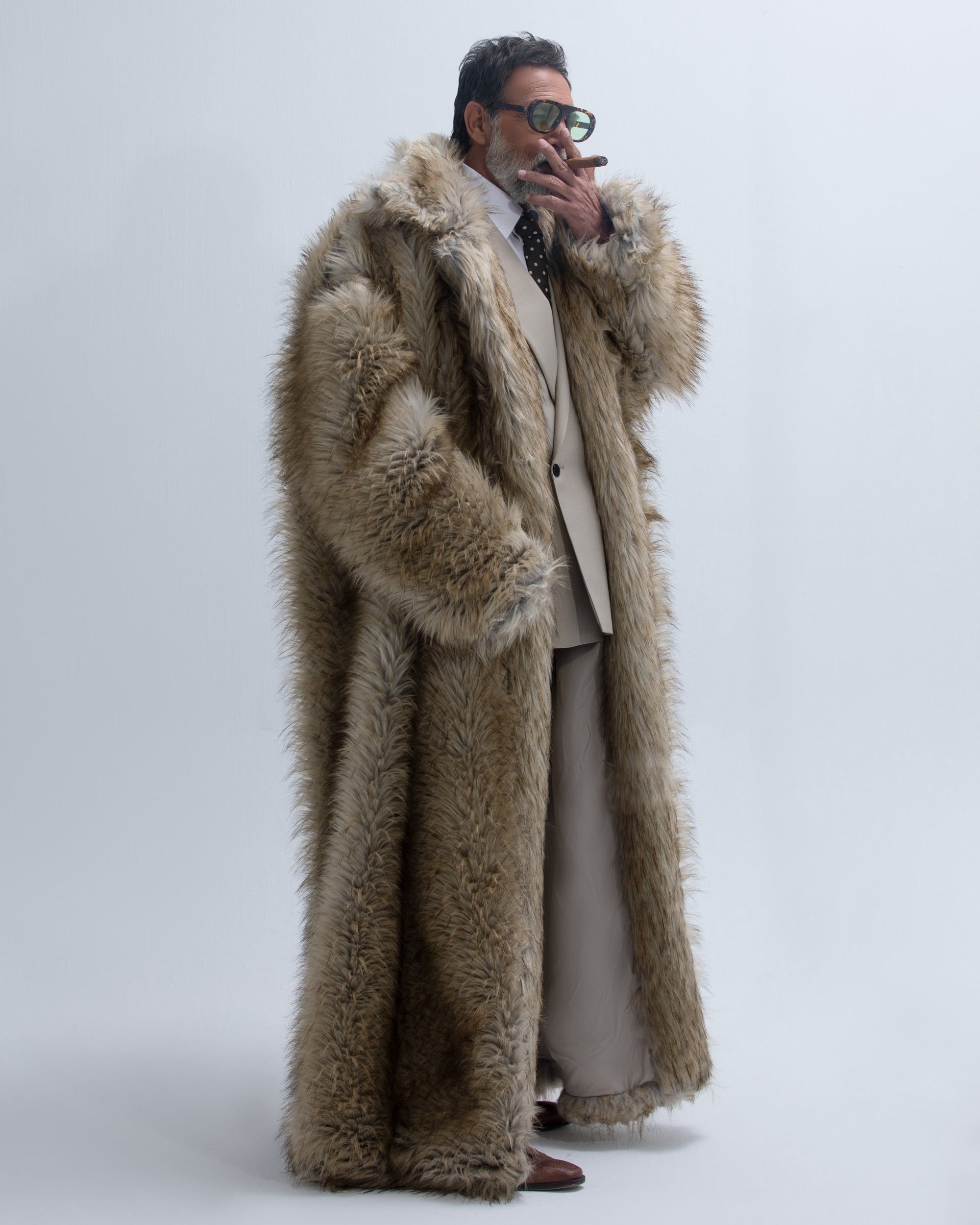 OVERSIZED FAUX FUR LONG COAT