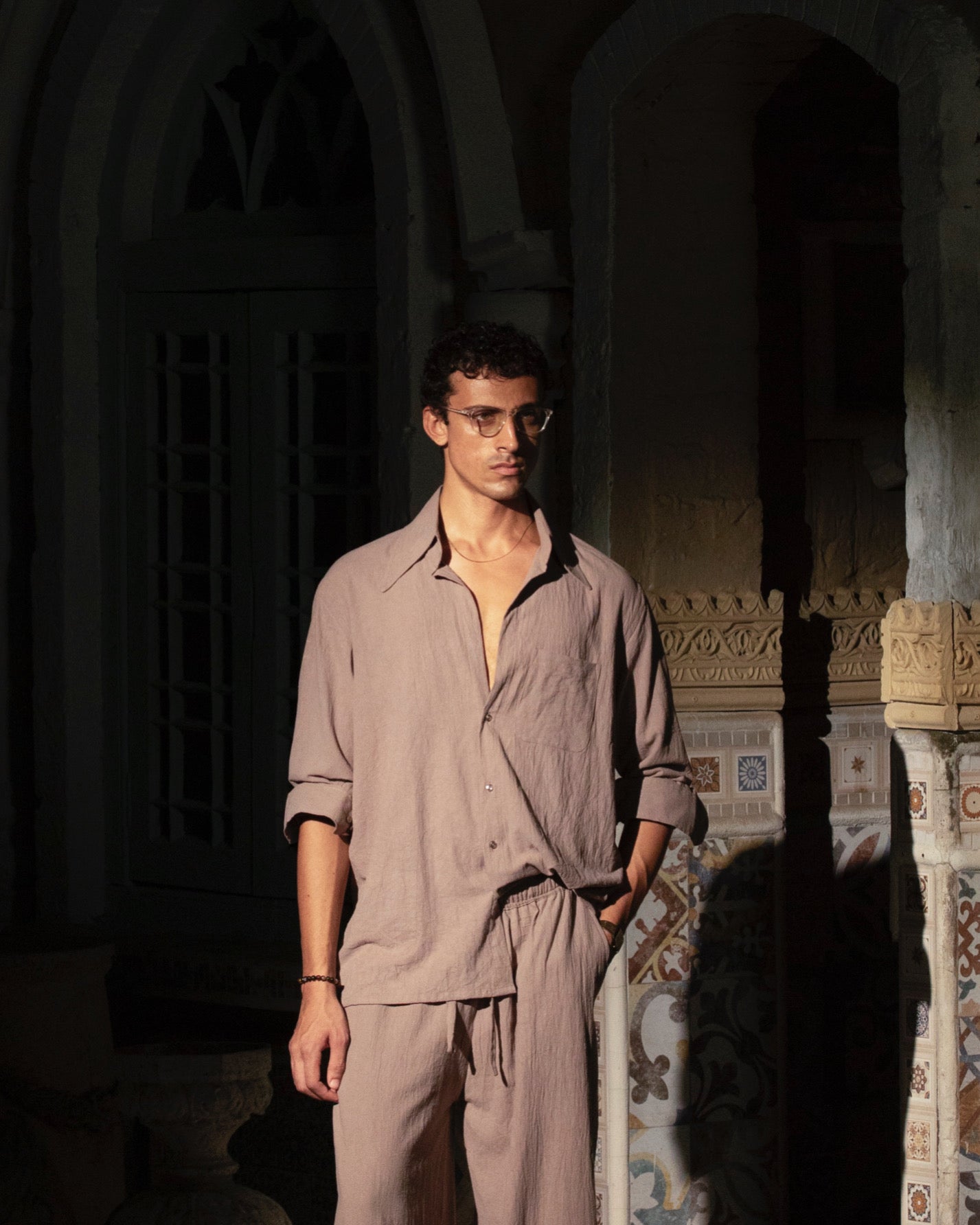 Mauve Drape Shirt