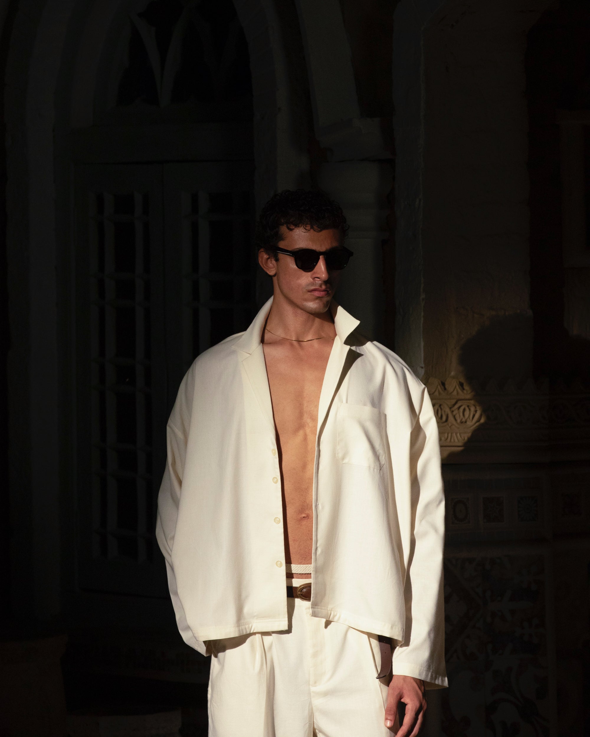 Champagne Satin Shirt