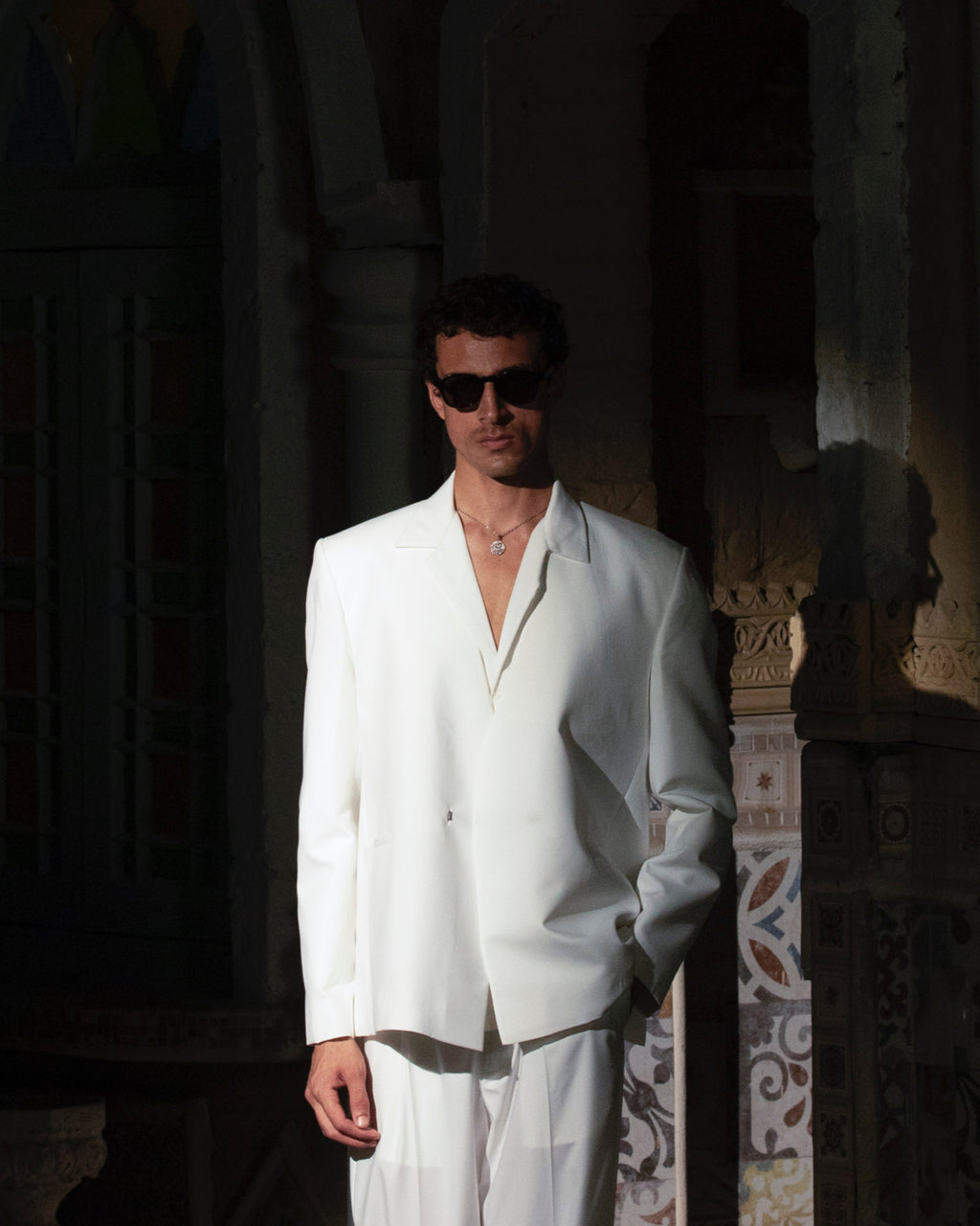 Ivory Wrap Blazer