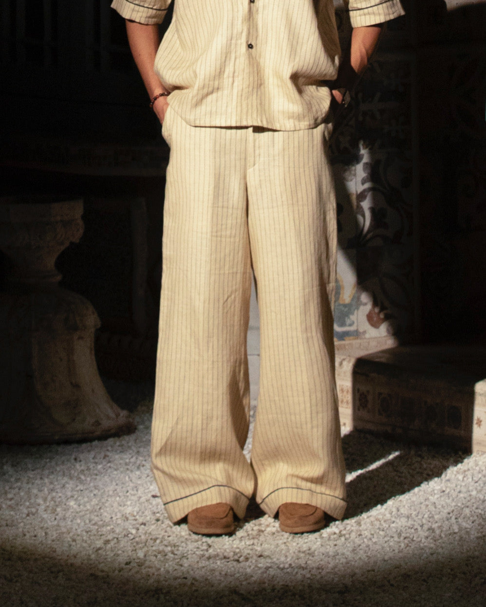 Sand Striped Trouser