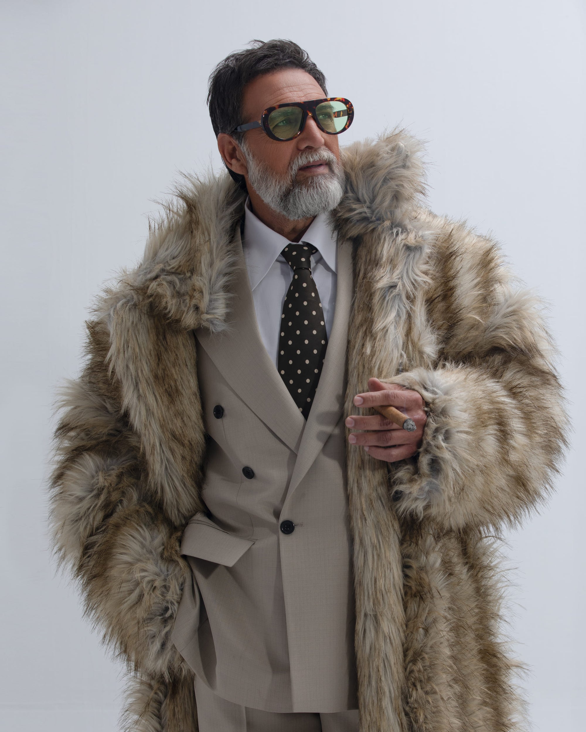 OVERSIZED FAUX FUR LONG COAT