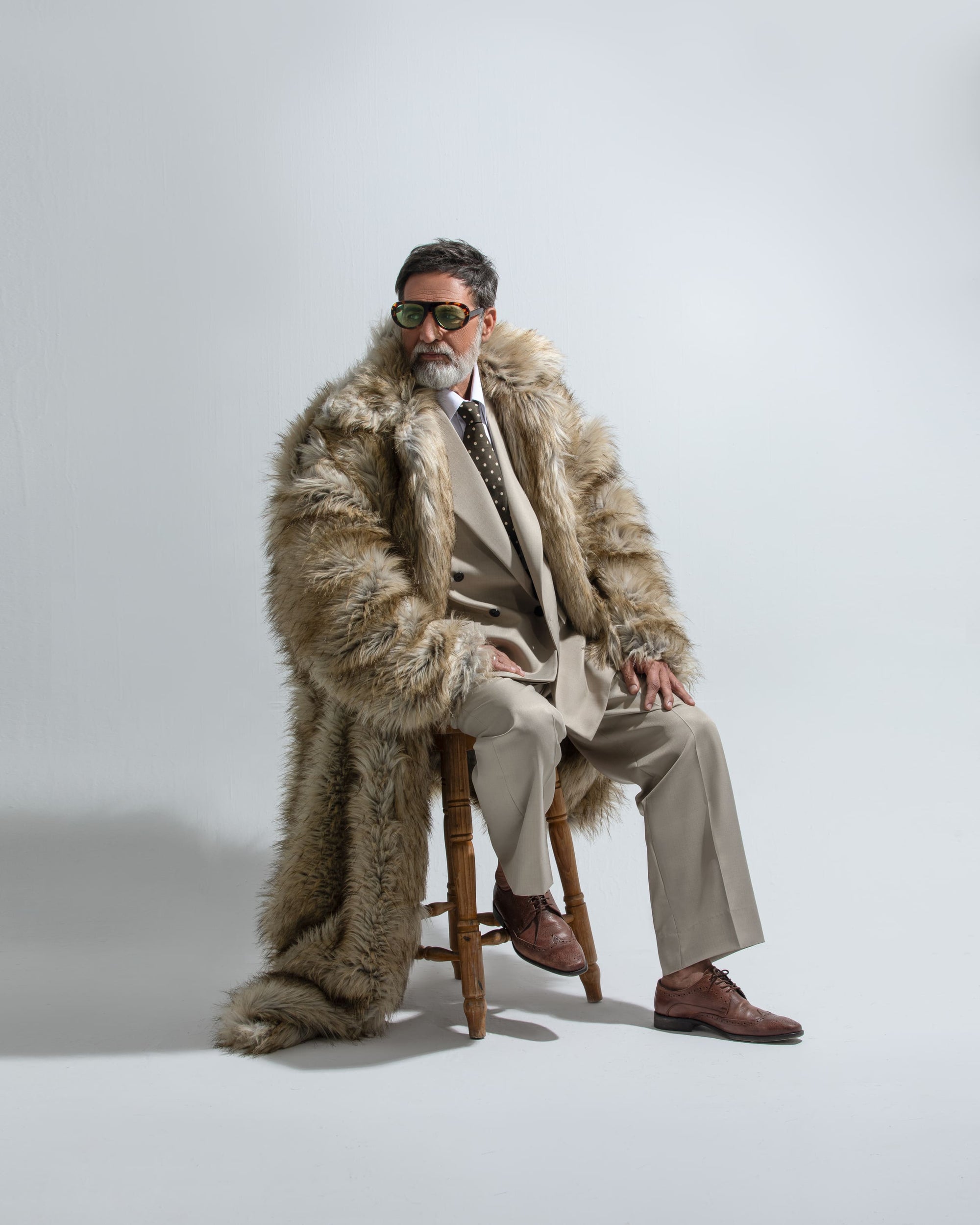 OVERSIZED FAUX FUR LONG COAT