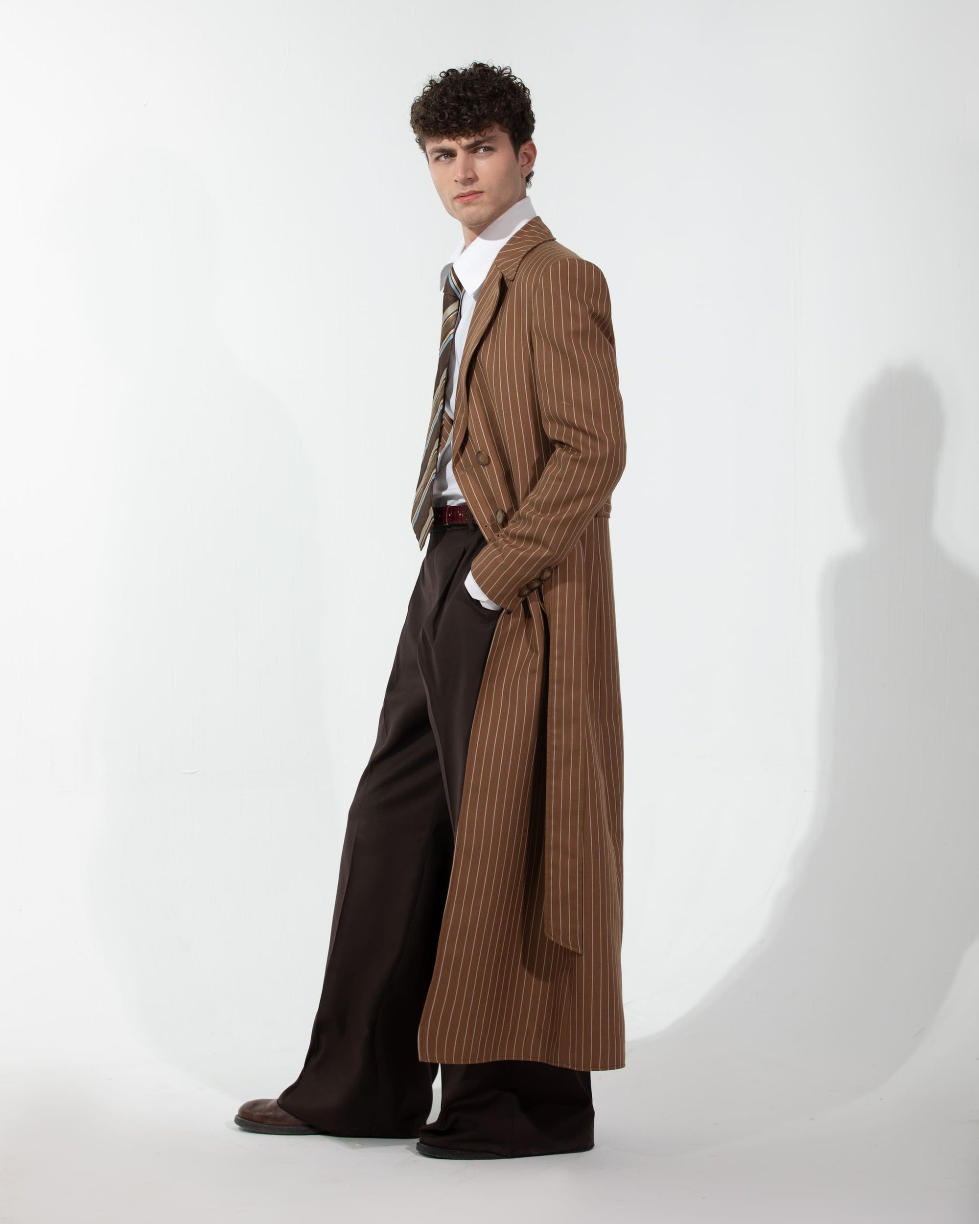 BROWN WIDE-LEG TROUSER